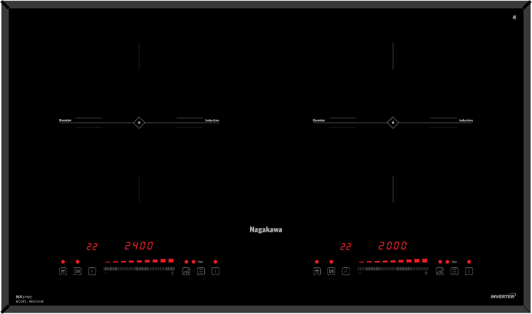 Bếp đôi điện từ Nagakawa NK2C01M